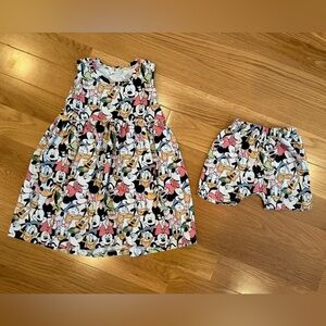 Disney Character Dress and Shorts Sibling Set Bundle